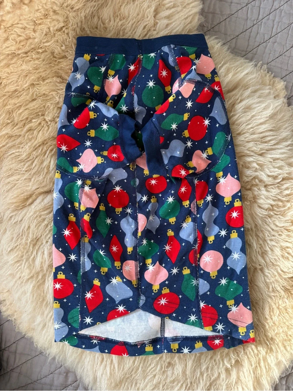 Hanna Andersson Holiday Dog Pajamas Shiny Bright Ornaments Large